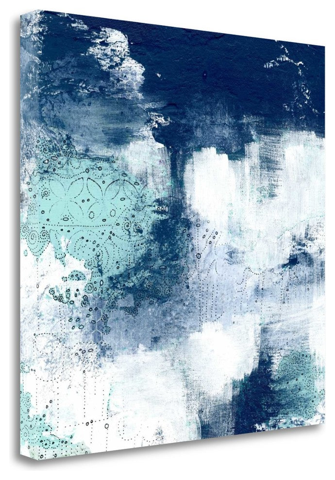 "Navy Abstract II" By Sarah Ogren, Giclee Print on Gallery Wrap Canvas