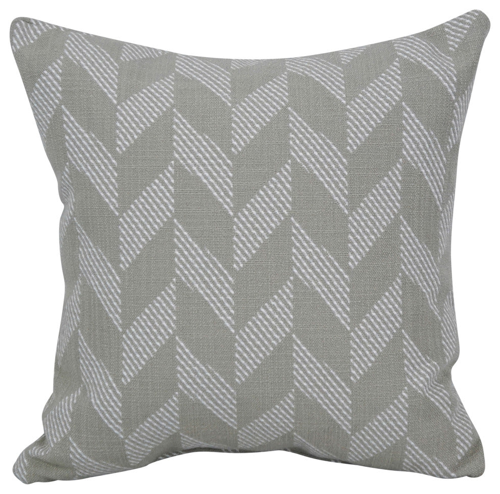 17" Jacquard Throw Pillows With Inserts, Set of 2, Gannawls Khaki