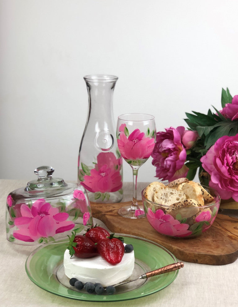 Peony Martini Glasses, Set of 2