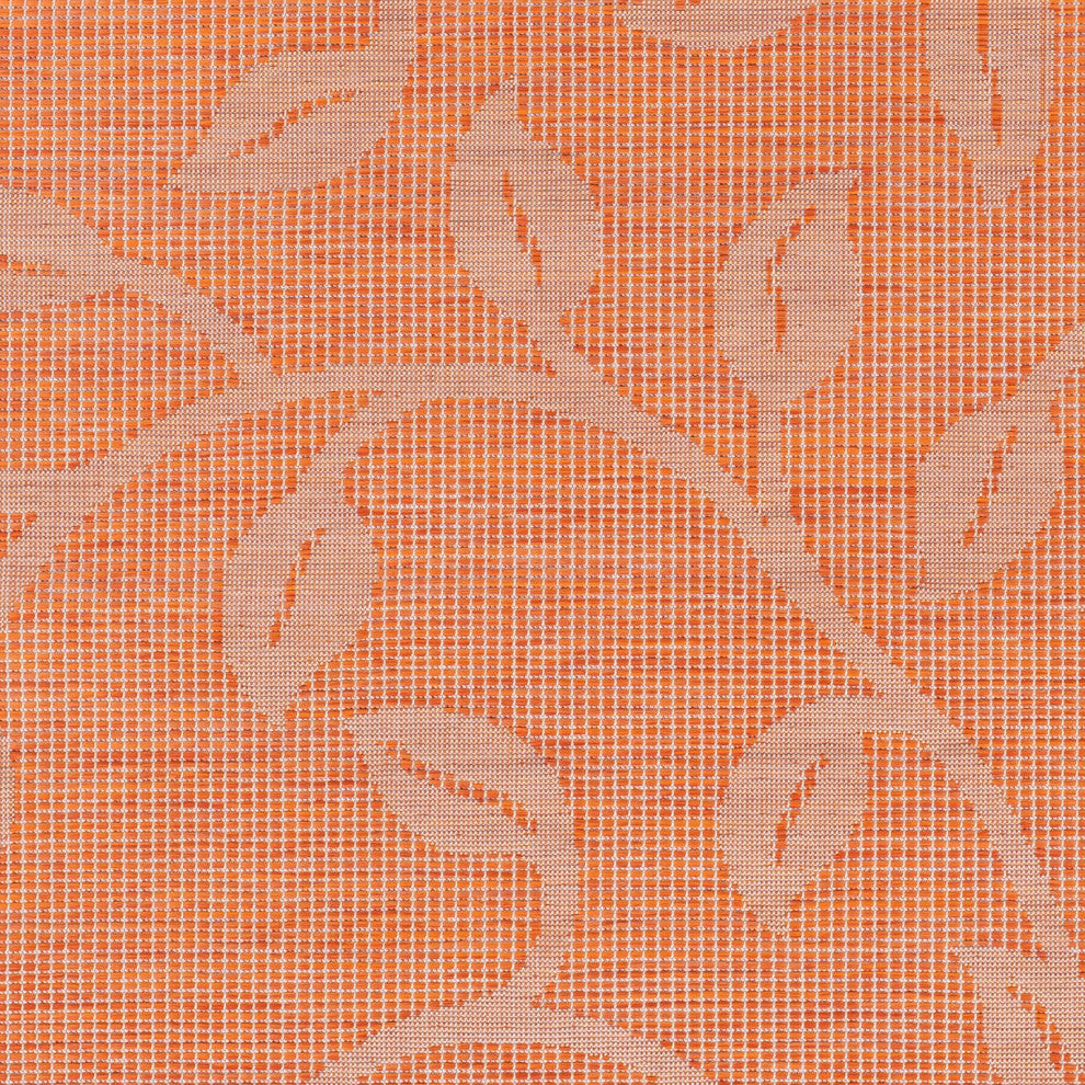 Pasadena 7'8" x 10' Orange Indoor/Outdoor Rug