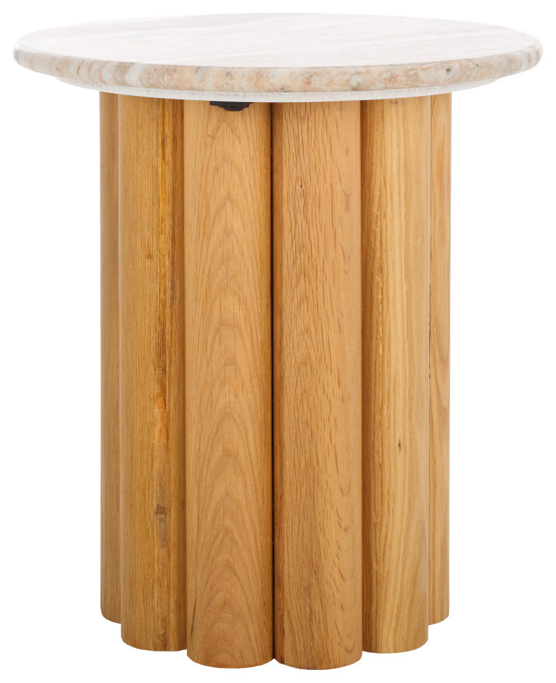 Safavieh Couture Roxiella Marble Accent Table, Brown / Natural
