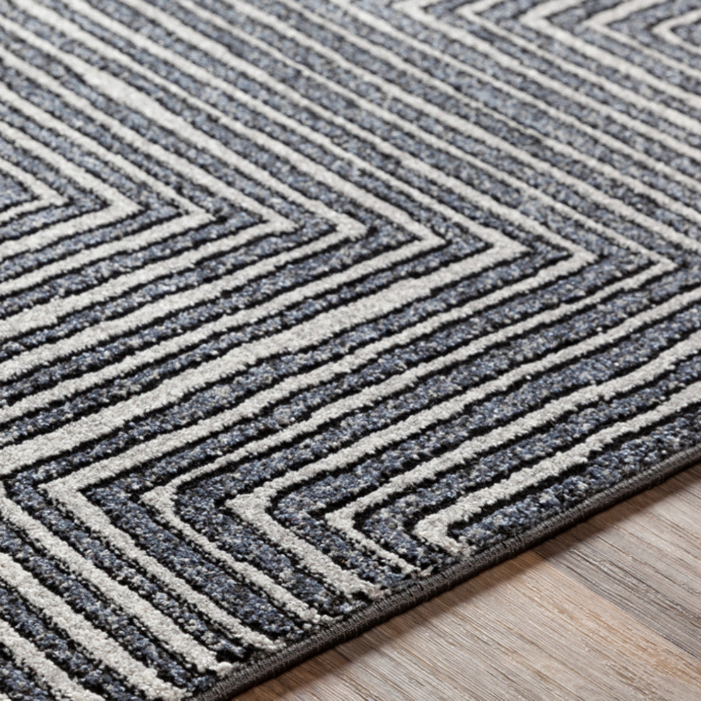 Surya Nepali NPI-2317 Bohemian Area Rug, Medium Gray, 5' x 7' Rectangle