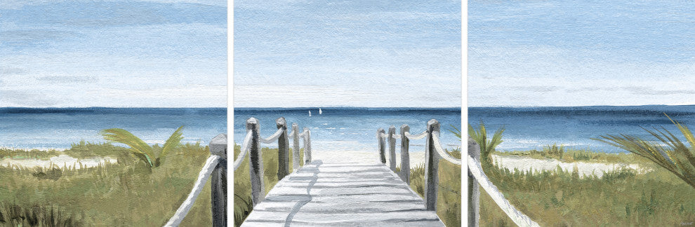 Sweeping Ocean View Triptych, Set of 3, 24x24 Panels