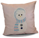 Sock Snowman Pillow, Pale Pink, 16"x16"