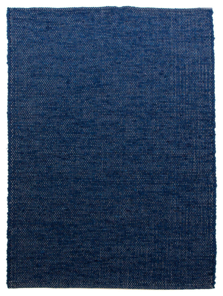 Casual Wool Rug Navy Blue 5'' X 7'' Elements