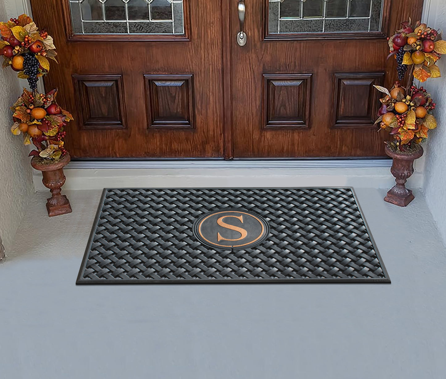 A1HC 100% Rubber Monogrammed Heavy Duty Durable Doormat 24"x39"�, S
