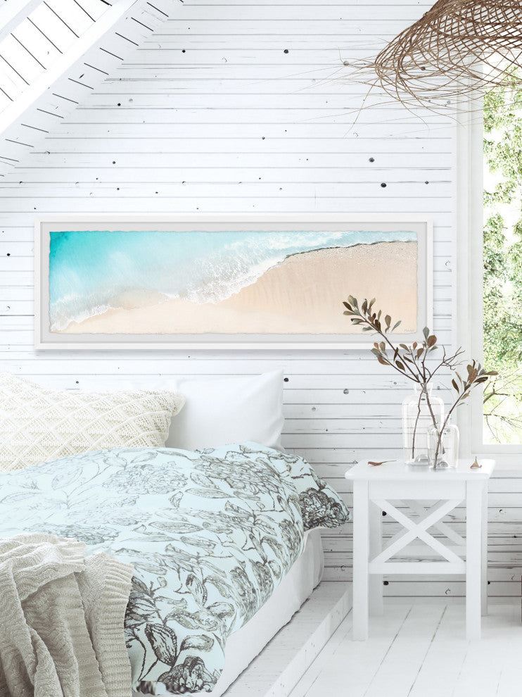 "Waves of Change" Framed Painting Print, 30x10