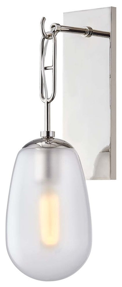 Bruckner 1-Light Wall Sconce, Polished Nickel