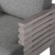 Vivid Outdoor Patio Dining Chair, Gray Eucalyptus Wood Gray Olefin Cushions