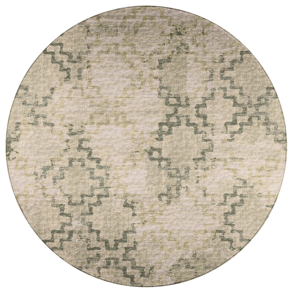 Indoor/Outdoor Sedona SN15 Moss Machine Washable 10' x 10' Round Rug