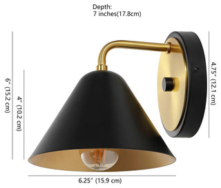 Safavieh Jynn Wall Sconce Black/Satin Brass