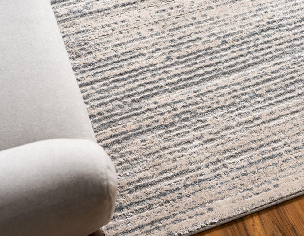 Unique Loom Oasis Calm Area Rug, Cream, 4' 0 X 4' 0 Round