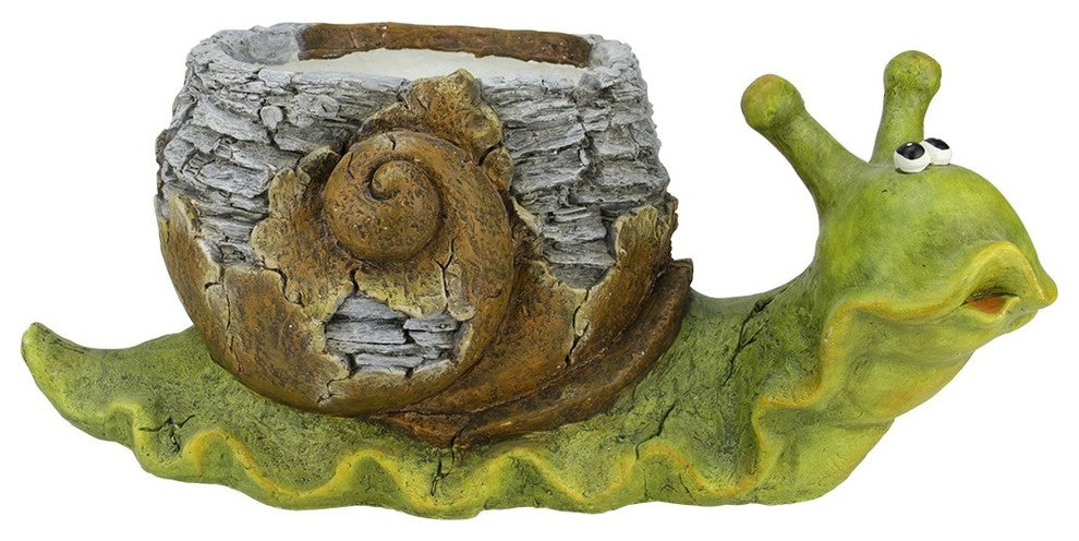 Snail Outdoor Patio Garden Statue and Planter