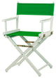 018" Director's Chair White Frame-Green Canvas