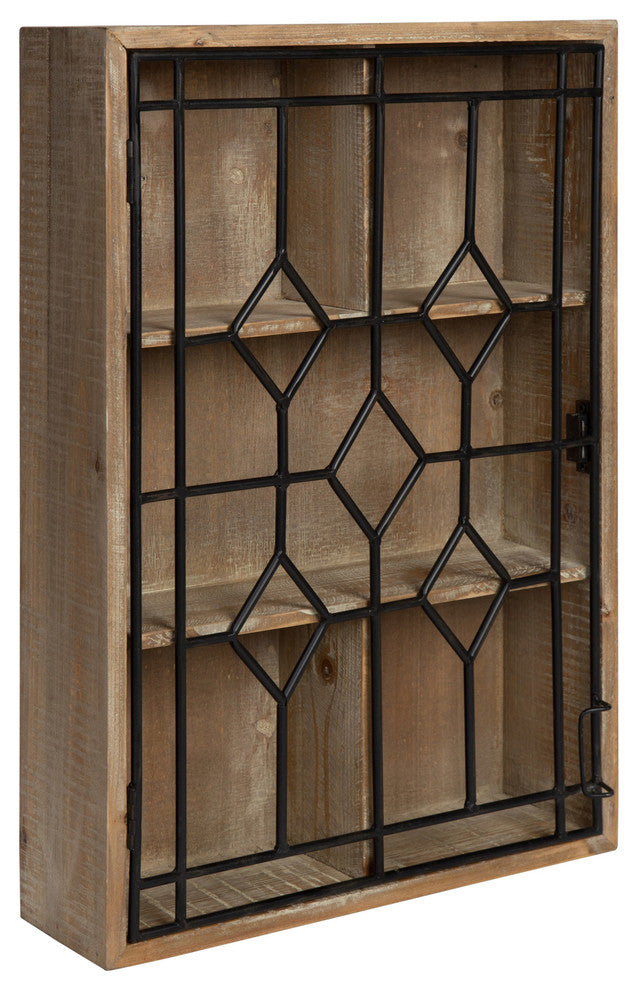 Megara Farmhouse Chic Wall Mounted Display Cupboard