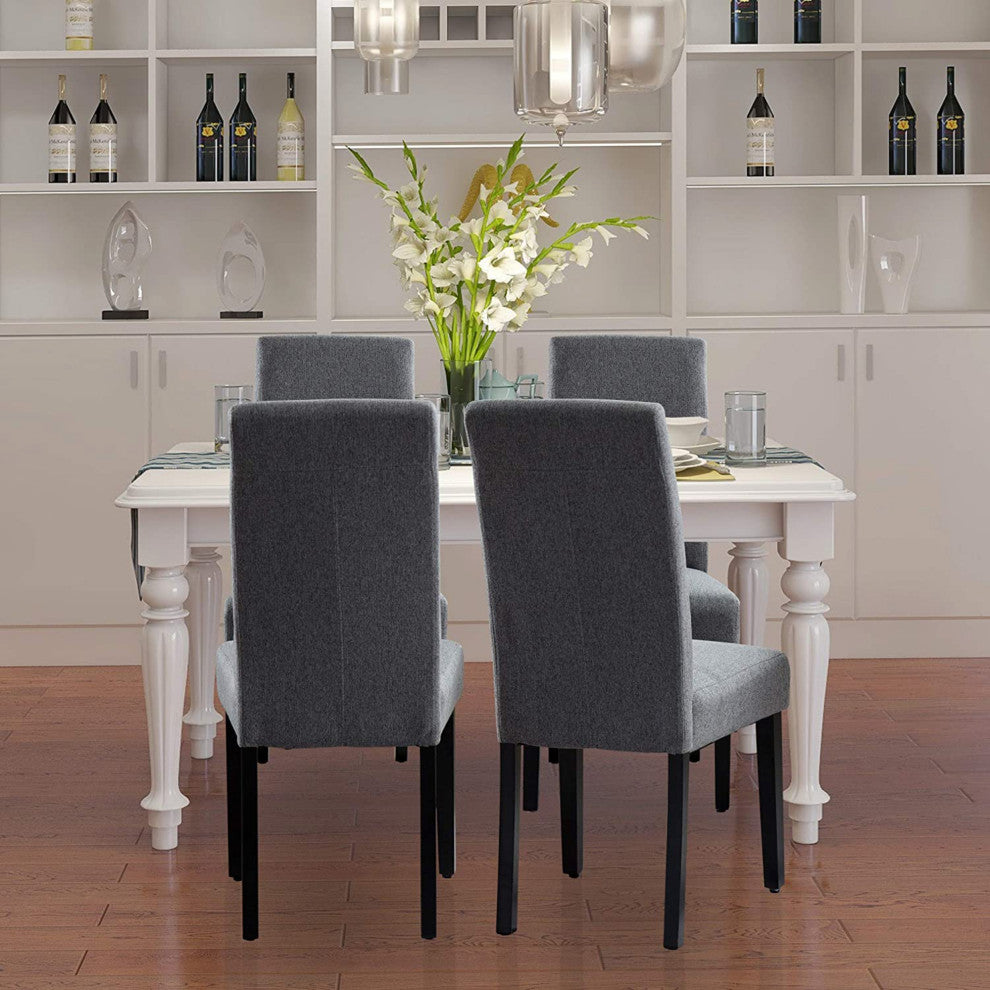 Rochefort Synthetic Leather Armless Set of 2-Pieces Dining Room Accent Chair, Gr