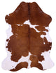 Brown and White Natural Cowhide Rug 7' 6" X 5' 10" C2324