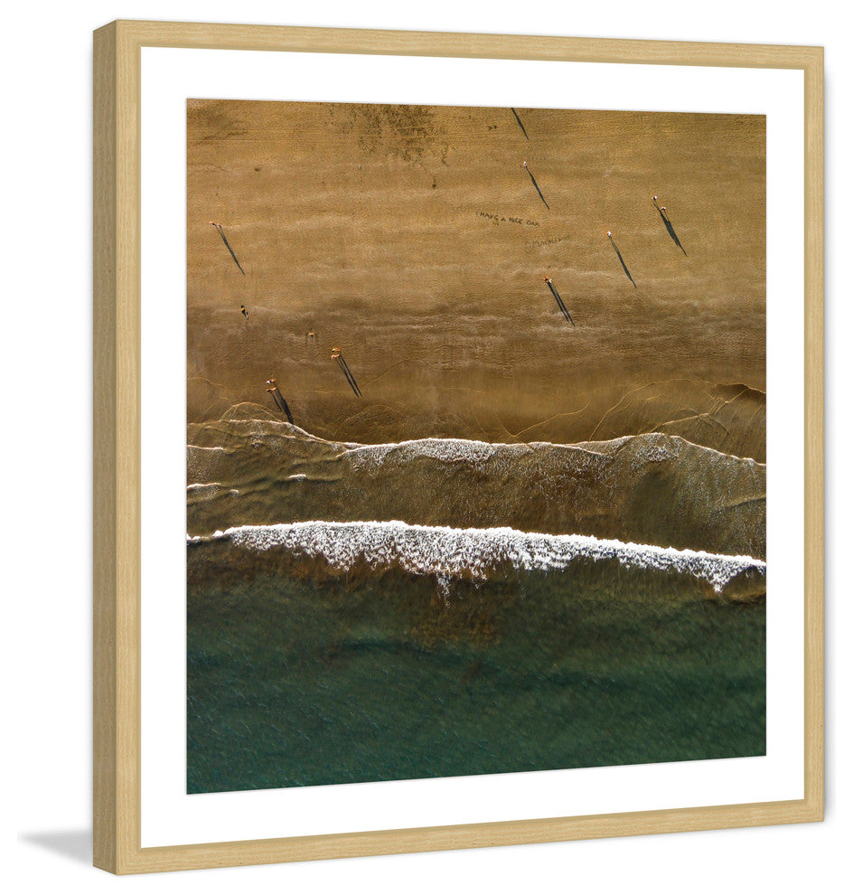 "Foamy Waves" Framed Print by Karolis Janulis