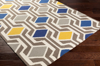Hilda Modern Gray, Cream Area Rug, 2'x3'
