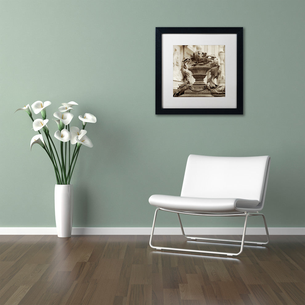 Alan Blaustein 'Giardini Italiano II' Art, Black Frame, White Mat, 16x16