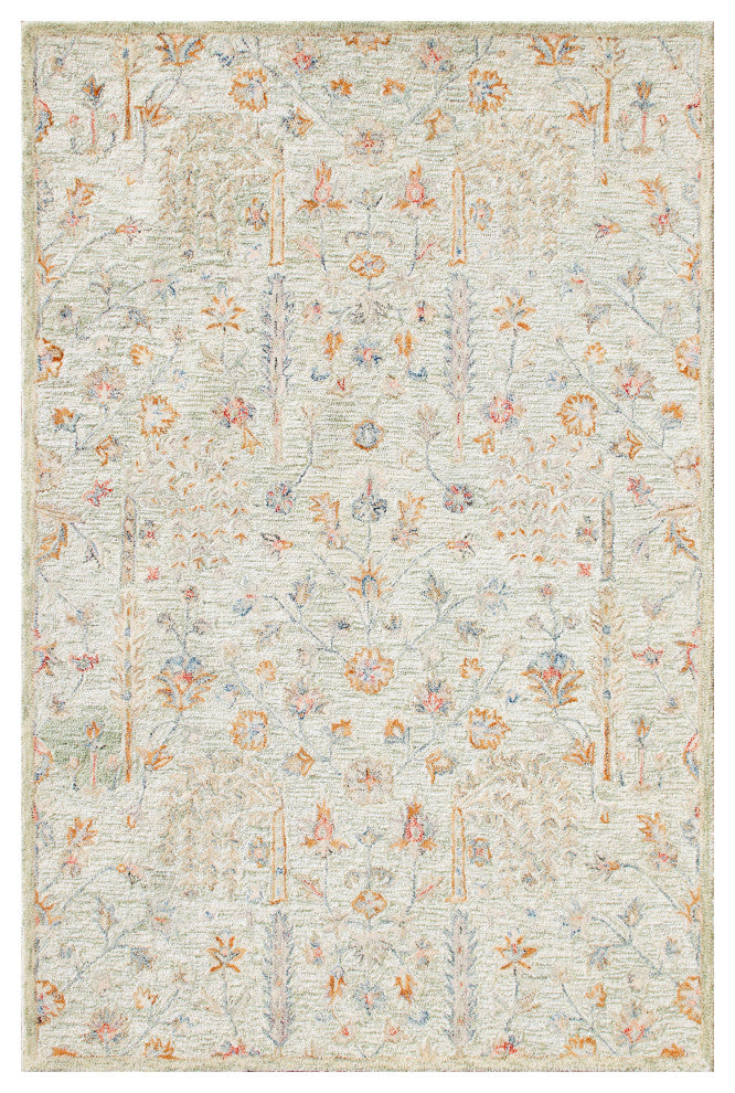 Ox Bay Vin Lex Abstract Hand-Tufted Area Rug, Orange/Ivory, 9' X 12'