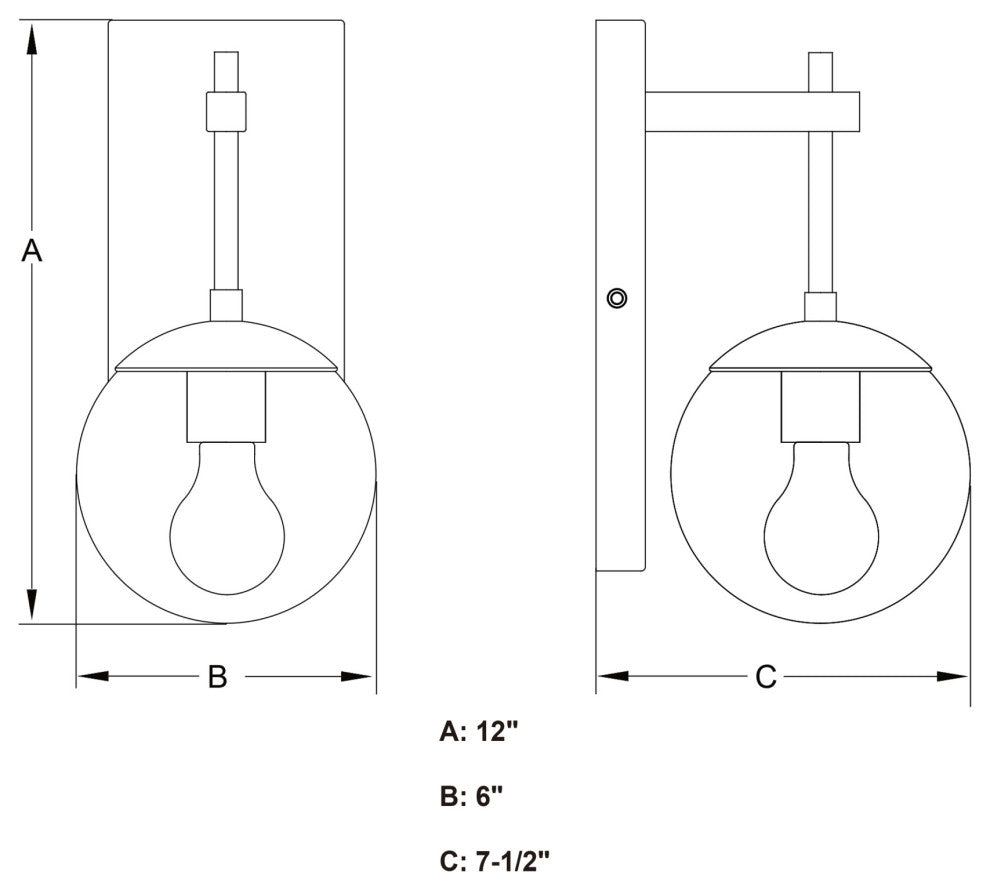 Vaxcel Lighting T0714 Keeler 12" Tall Wall Sconce - Matte Black