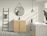 Lucas Bathroom Vanity, Washed Oak, 36", Single Sink, Freestanding