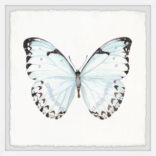 "Translucent Blue Wings III" Framed Painting Print, 32"x32"