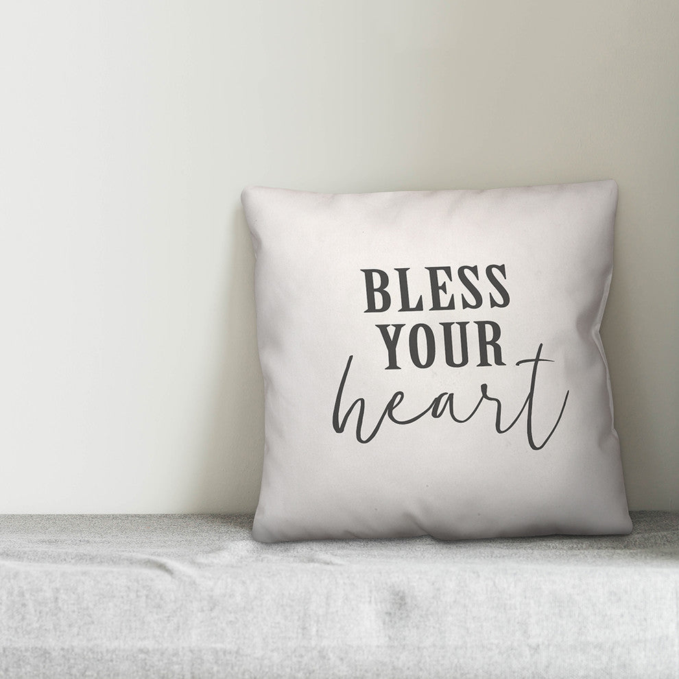 Bless Your Heart 18x18 Throw Pillow