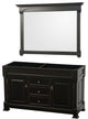 60 Inch Double Bathroom Vanity in Black