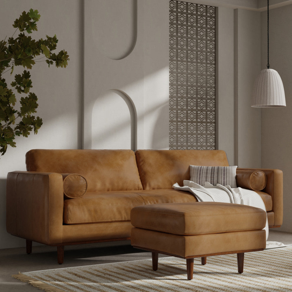 Morrison 89" Sofa and Ottoman Set, Sienna, 89"