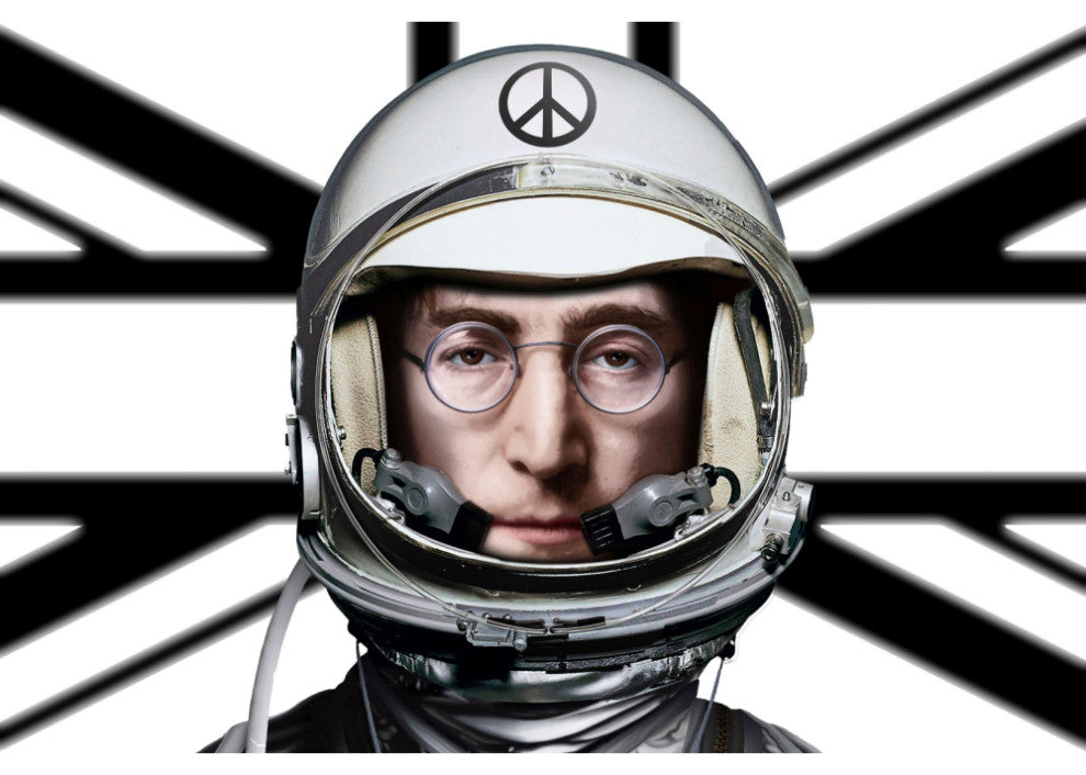 Beatles Neon Artwork, Andrew Martin Lennon Astronaut, Medium
