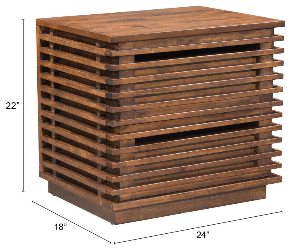 Linea End Table Walnut