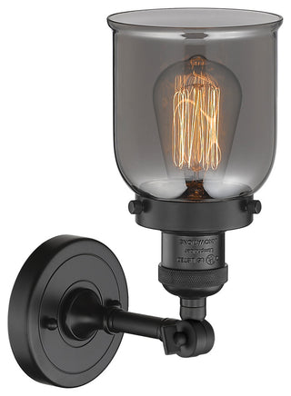 Small Bell 1-Light Sconce, Smoked Glass, Matte Black