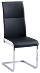 Ajay Modern Faux Leather Dining Chairs, Set of 2, Black