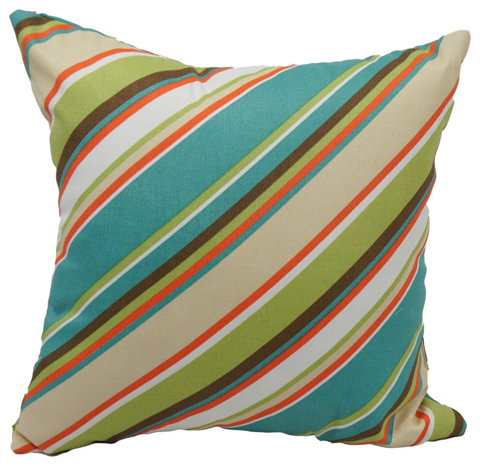 17" Square Polyester Outdoor Throw Pillows, Set of 4, Browning Opal