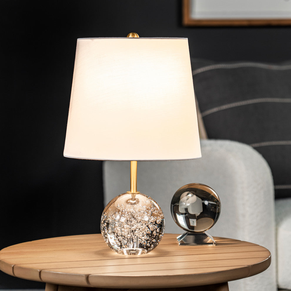 Nuloom 17" Gold Crystal Table Lamp