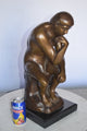 The Thinker by Rodin Bronze Statue Replica -  Size: 10"L x 11"W x 20"H.