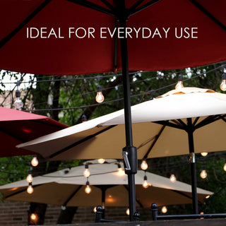 LEDPAX LED Outdoor Waterproof String Lights, 7 Sockets, Edison Bulbs, 24'
