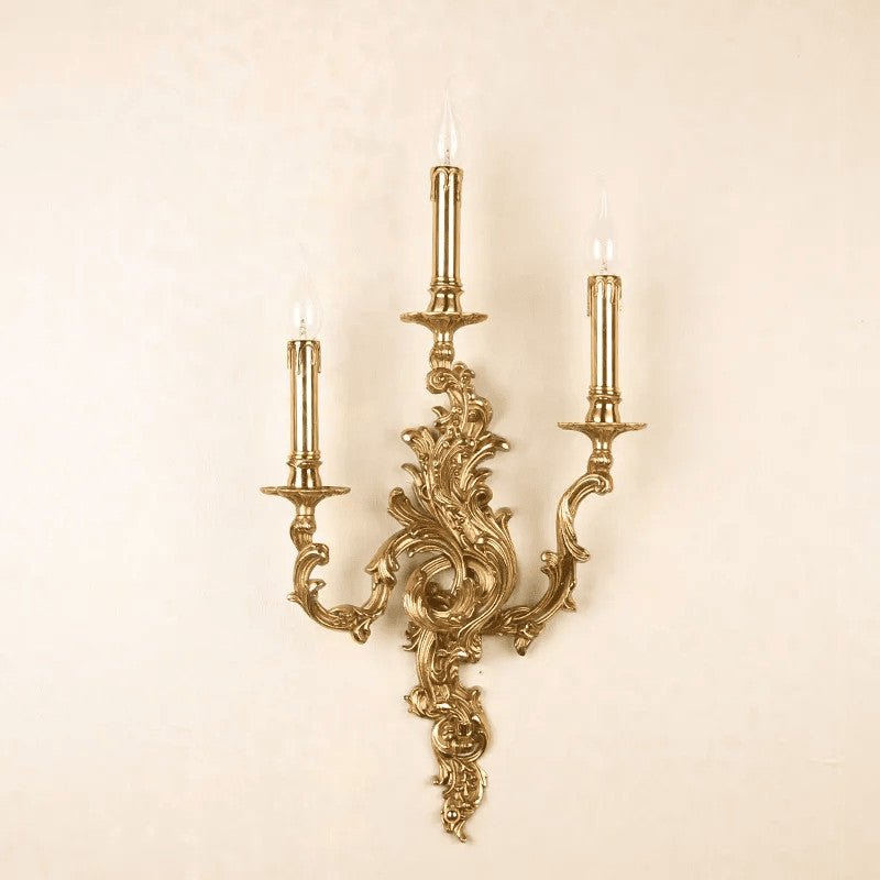 Luxury Wall Lamp in the Classic French Style, Living Room, Bedroom, 3 Lights