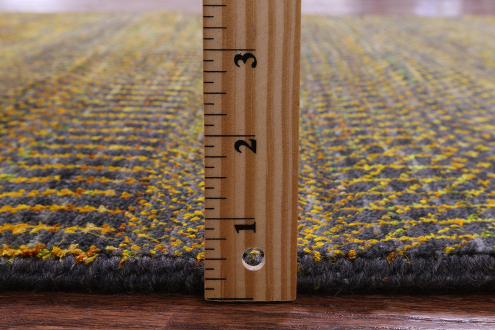 2' 7" X 15' 10" Runner Super Savannah Gabbeh Handmade Wool & Silk Rug - Q13064
