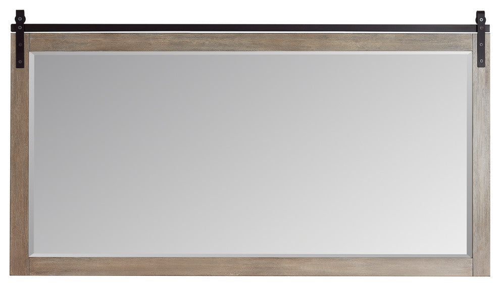 Cortes Rectangular Wall Mount Mirror, Classical Grey, 72"