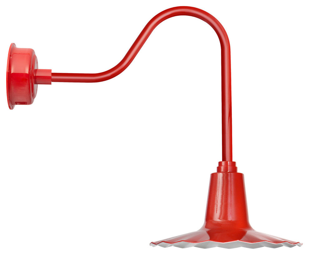 20" Iris LED Wall Sconce Light With Sleek Arm, Red