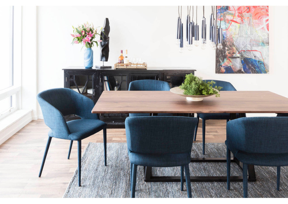Retro William Dining Chair Navy Blue - Blue