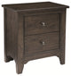 Taylor 2-Drawer Wood Nightstand, River Rock