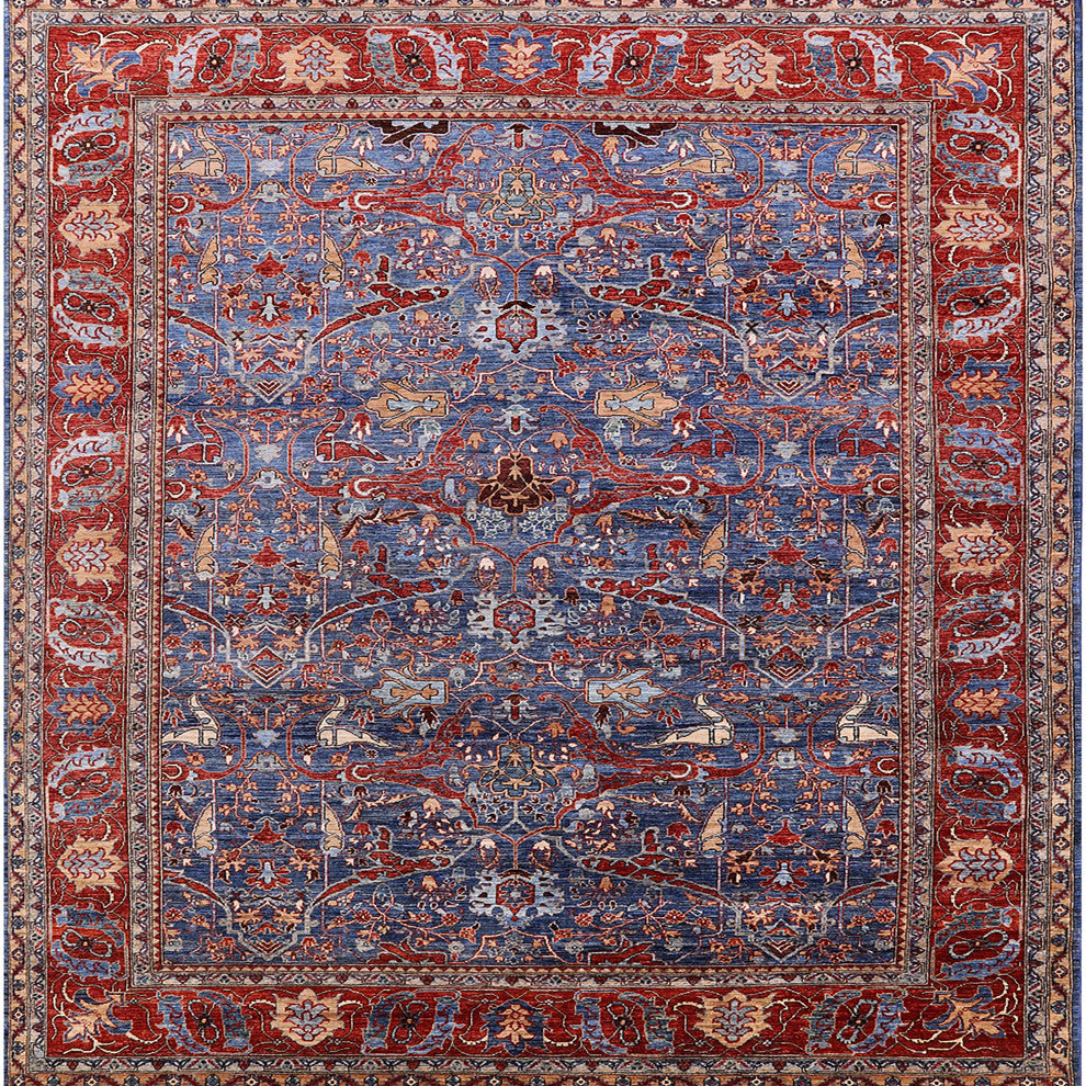 Ahgly Company Indoor Square Mid-Century Modern Area Rugs, 8' Square