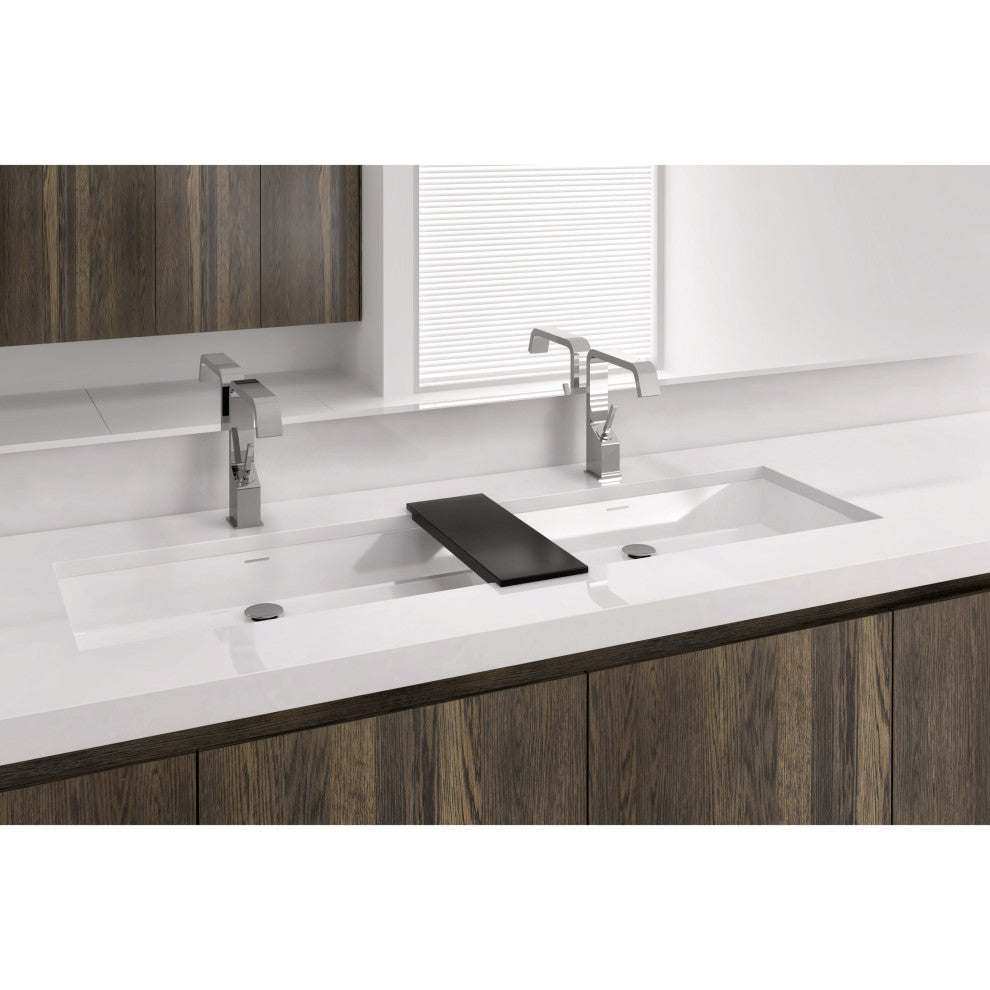 Cube Collection Vessel Sink, WETMAR BIO 48"x 15" Matte White