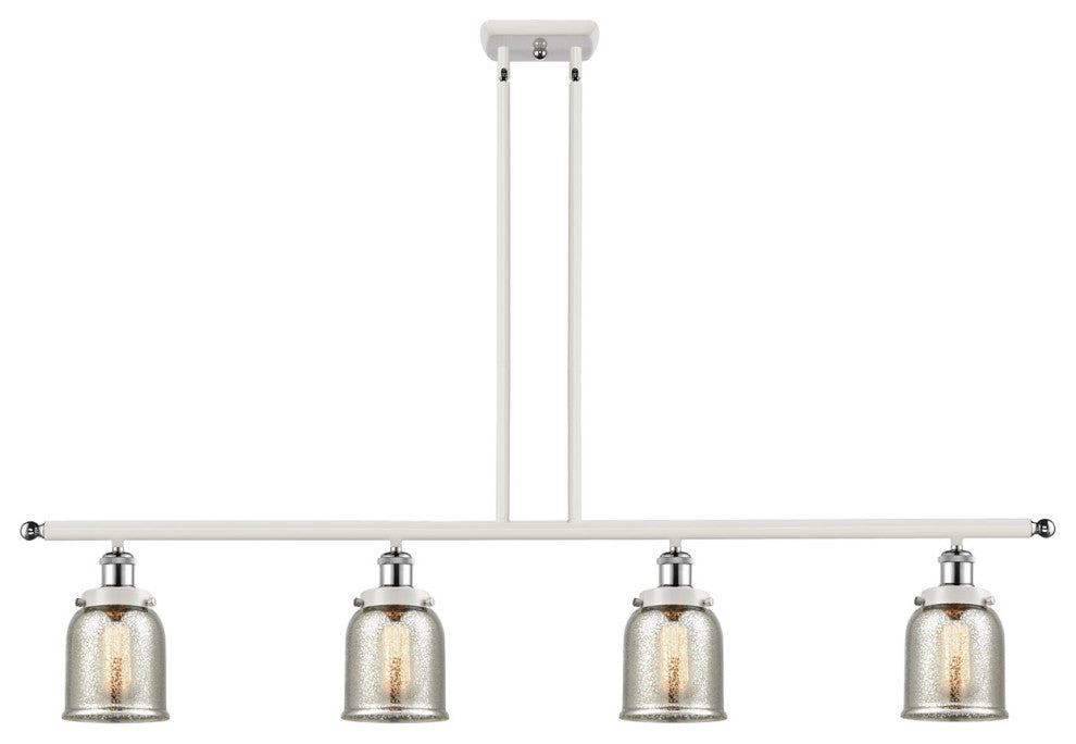 Innovations 916-4I-WPC-G58-LED 4-Light Island Light, White, Polished Chrome