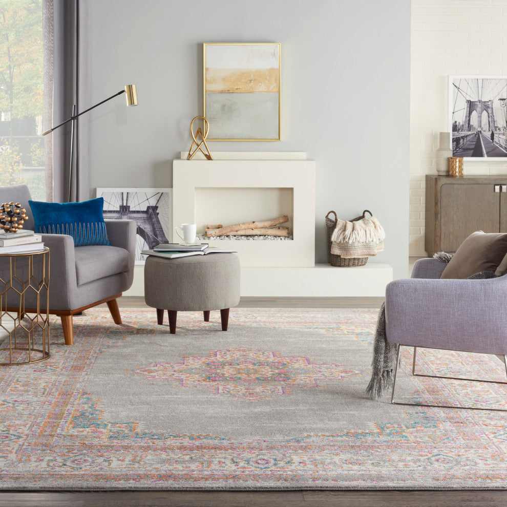 Nourison Passion 10' x 14' Grey Bohemian Indoor Area Rug