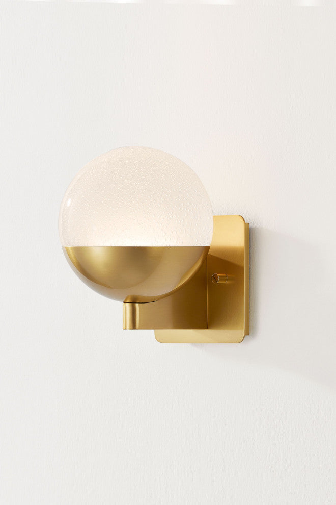 Rochford 7.5" High Aged Brass Wall Sconce